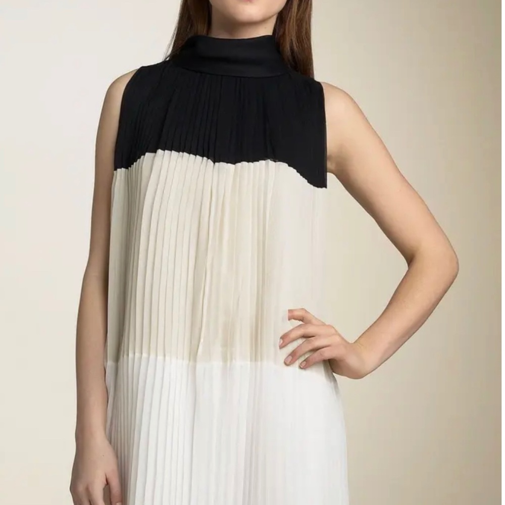 Robert Rodriguez pleated colorblock dress